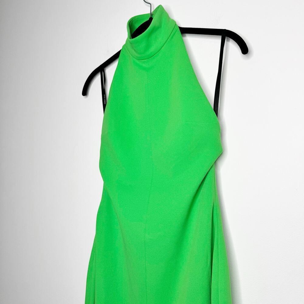 Solace London Lula Midi Dress Gown Formal Mermaid Vibrant Lime Green Size US 4 - Picture 4 of 11
